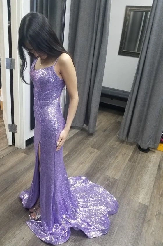 Prom dress alterations - purple sequin gown fitting and formal wear tailoring expertise