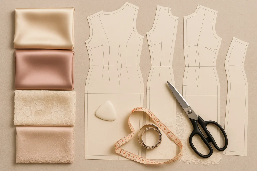 Clothing alterations pattern with fabric, scissors, and measuring tape in Phoenix AZ